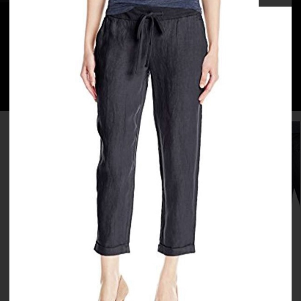 NWT Lucky linen pants - charcoal gray